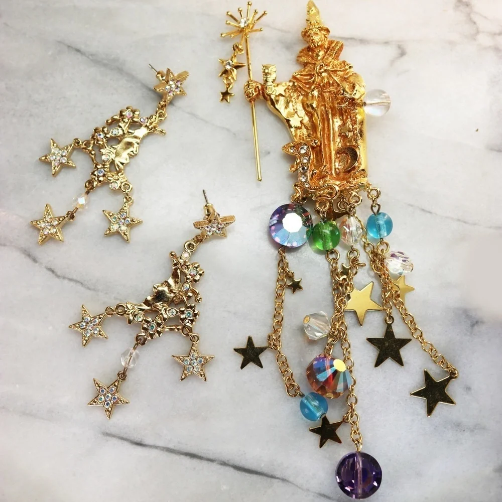 ✨🌙 Magical Moon & Star Earrings by Kirks Folly 🌙